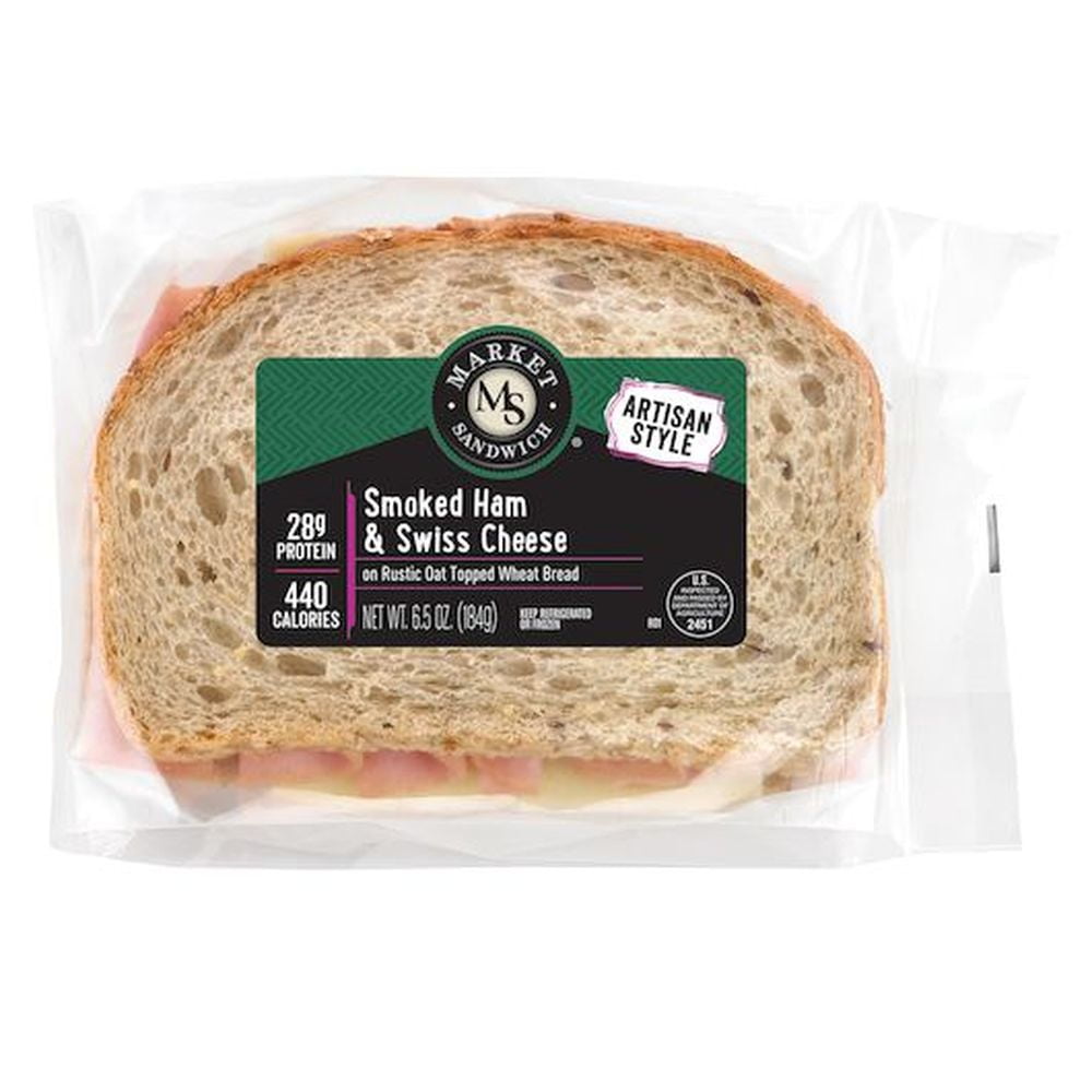Market Artisan Ham and Swiss On Multigrain Bread Sandwich, 6.5 Ounce