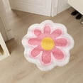 thumbnail image 5 of JilgTeok Flower Shaped Rug, Cute Daisy Rug, Flower Bath Rugs, Round Carpet, Non Slip Water Absorbent Bathroom Mat, Soft Machine Wash Rug Mat for Bedroom Kitchen Bathroom Toilet Floors(23.62*23.62in), 5 of 6