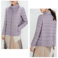 thumbnail image 5 of Baqcunre Women's Long Sleeve Quilted Stand-Up Collar Solid Light Wight Down Jacket Womens Winter Coats Puffer Jacket Jackets for Women Coats for Women Purple 3Xl, 5 of 5