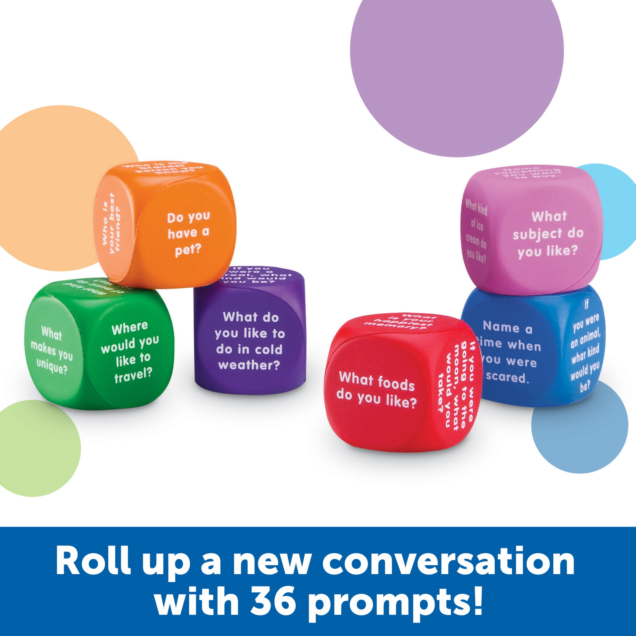 Learning Resources Conversation Cubes, Social Dice, Ages 6+