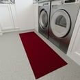 thumbnail image 4 of Ottomanson Solid Kitchen Runner Rug 1'10" x 6' - Non Slip Low Pile Carpet, Red, 4 of 14