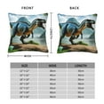 thumbnail image 2 of Fuzoiu Lake Forest Dinosaur A Print Square Pillow Cover,Hidden Zipper Design,Luxury Square Pillow Case, Throw Pillow,Couch Cushion-26"x26", 2 of 7
