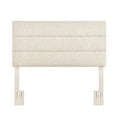 thumbnail image 2 of Horizontally Channeled Adjustable Full or Queen Headboard in Doe Beige Fabric, 2 of 2