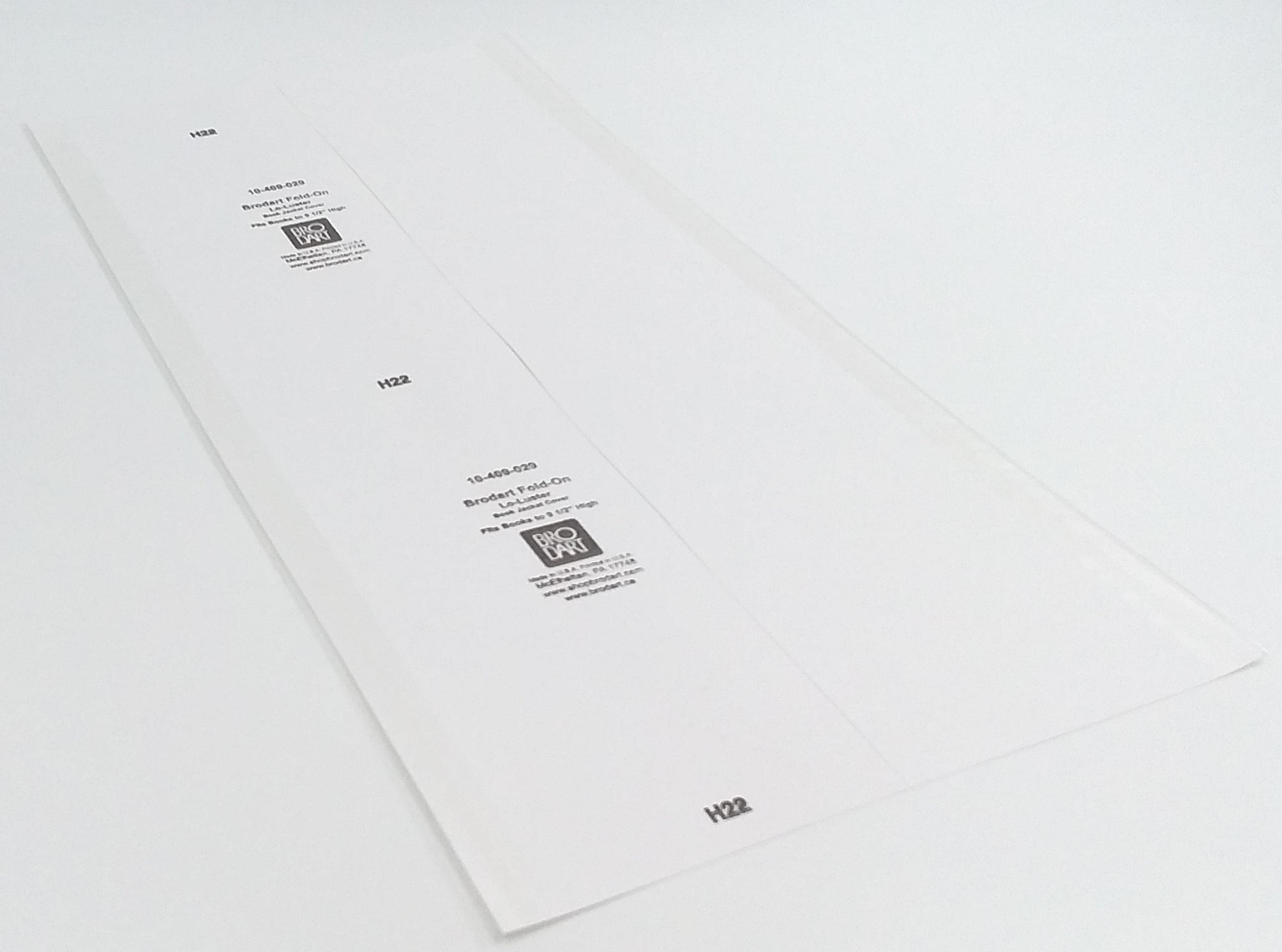 10 - 9 1/2 x 20 Brodart Fold-On Book Covers - Center-Loading