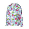 thumbnail image 2 of Fotbe Strawberry And Flowers Men's Women's UPF 50+ Sun Protection Jacket Hooded Cooling Shirt with Pockets Hiking Outdoor Performance-Medium, 2 of 9