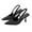 Black, variant on Women's Fashionable Casual Solid Color Pointed Toe Open Back Style High Heels Shoes Pink 6.5