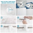 thumbnail image 4 of No Hook Shower Curtain, Lake Blue Starfish Coastal Shower Curtains for Bathroom with See Through Top Window, Shell Summer Beach Nautical Waterproof & Washable Bath Curtain 60"x72", 4 of 9