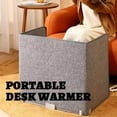 thumbnail image 5 of Smart Home Portable Warmer for Desk Under Desk Leg Foot Knee Heater Foldable Leg Warmer with Soft Blanket Personal Space Heater Overheat Timing, 5 of 8