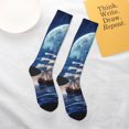 thumbnail image 5 of Salouo Moonlit Night Sea Sailboat Print Women's Men's Ankle Socks 1-pack Casual Athletic Socks for Unisex Adult Moisture-Wicking Socks for Daily Wear/Running/Sport, 5 of 8