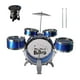 thumbnail image 5 of Batería de jazz para niños, kits de bombo, juguetes de instrumentos musicales para iluminar la música azul, 5 of 9