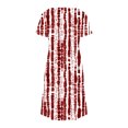 thumbnail image 5 of GaThRRgYP Mini Length Crew Neck Dress-Youthful Summer Energy,Women's Fashion Summer Print Short-sleeved V-neck Casual Dress Red XXL, 5 of 8