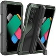 thumbnail image 1 of Metal Case for Samsung Z Fold 6 Military Grade Armor Rugged Case with S Pen Holder Metal Stand Hinge Protection Screen Protector Drop Tested Shockproof Full Cover case for Z Fold 6 (Black), 1 of 9