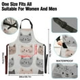 thumbnail image 3 of Yayeee Chief Kitchen Apron with Pockets for Cooking Water Resistant Unisex Adjustable Neck Strap, Gray Cat Pattern, 3 of 7