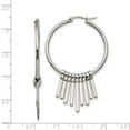 thumbnail image 3 of FB Jewels Stainless Steel Polished Hoop Earrings, 3 of 3