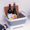 thumbnail image 3 of 9 Liter Collapsible Plastic Vegetable Wash Basin with Drain Plug for Dish Storage, Vegetable and Fruit Washing, Chill Bucket, 3 of 9