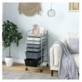 thumbnail image 2 of 6 Drawer Rolling Storage Cart, Art Cart Organizer for Kids, Utility Cart with Drawers on Wheels, Multi-functional Craft Cart for Home Office School Classroom (Gradient Grey, 6 Drawers), 2 of 8
