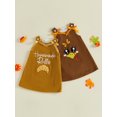 thumbnail image 3 of Cenuakty Thanksgiving Girls Overall Dress, Sleeveless Bows Turkey/Bread A-line Dress, 3 of 9