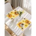 thumbnail image 5 of Sunflower Placemats Set of 6, Yellow Floral Elegant Flowers Pastoral Placemats for Dining Table, Place Mats for Kitchen Tabletop, Waterproof Wipeable Dining Table Mats Set, 5 of 9