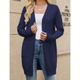 thumbnail image 5 of Women Cardigan Sweater Lightweight Open Front Long Sleeve Soft Fine Knit Casual Trendy Kimono Cardigans with Pockets, 5 of 9