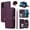 Deep Purple, variant on Furiet Argyle Wallet Case for TCL 30XE/30V/4X/20AX/20A/20R/Bremen 5G with Wrist/Shoulder Strap Slot Zipper Purse Card Holder Stand Phone Cover for TLC T601DL 30 XE XE5G V 20 AX R A 6.67 Rose Gold
