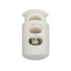 thumbnail image 4 of Qarigey 100 piezas tapón de plástico cordón de ropa deportiva cordón de bloqueo resorte cuerda de frijol cordón de palanca para ropa con Accesorios de disfraces Blanco 4 2.3*1.2, 4 of 6