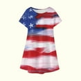 thumbnail image 5 of IROINNID Girls Summer Clothes Dress Independence Day Cute Short Sleeve Star Print Dress Outfits 5T, 5 of 5