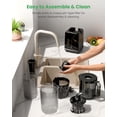 thumbnail image 4 of Kismile Cold Press Juicer Machine with 5 Modes, ABS Housing & HD Display, 4.5" Wide Feed Chute Slow Juicer for Fruits & Vegetables, Quiet Masticating, 4 of 8