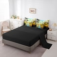 thumbnail image 5 of Feelyou Cartoon Dinosaur Bedding Comforter Set for Kids, Nature Jungle Wildlife Queen Bedding Sets, Green Blue, Black Reversible, 7pcs, 5 of 7