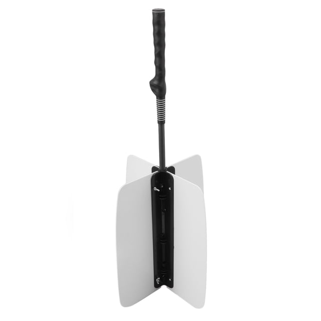 Swing Training Aid Fan, Hollow Card Slot Body V Shaped Power Resistance Trainer Rubber Grip For Practice White,Orange