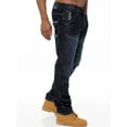 thumbnail image 3 of Enzo Mens Straight Leg Jeans Designer Denim Trousers, 3 of 6