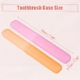 thumbnail image 4 of Unique Bargains 4 Pcs Plastic Lightweight Traveling Toothbrush Holders Case for Travel Business 7.48"x1.06" Orange Pink, 4 of 7