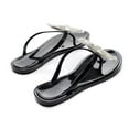 thumbnail image 4 of POIUYTR Summer Women's Flat Sandals Jelly Flip Flops Rhinestone Bowtie Thong Sandal Strappy Slip On Slides for Daily Beach Pool, 4 of 5