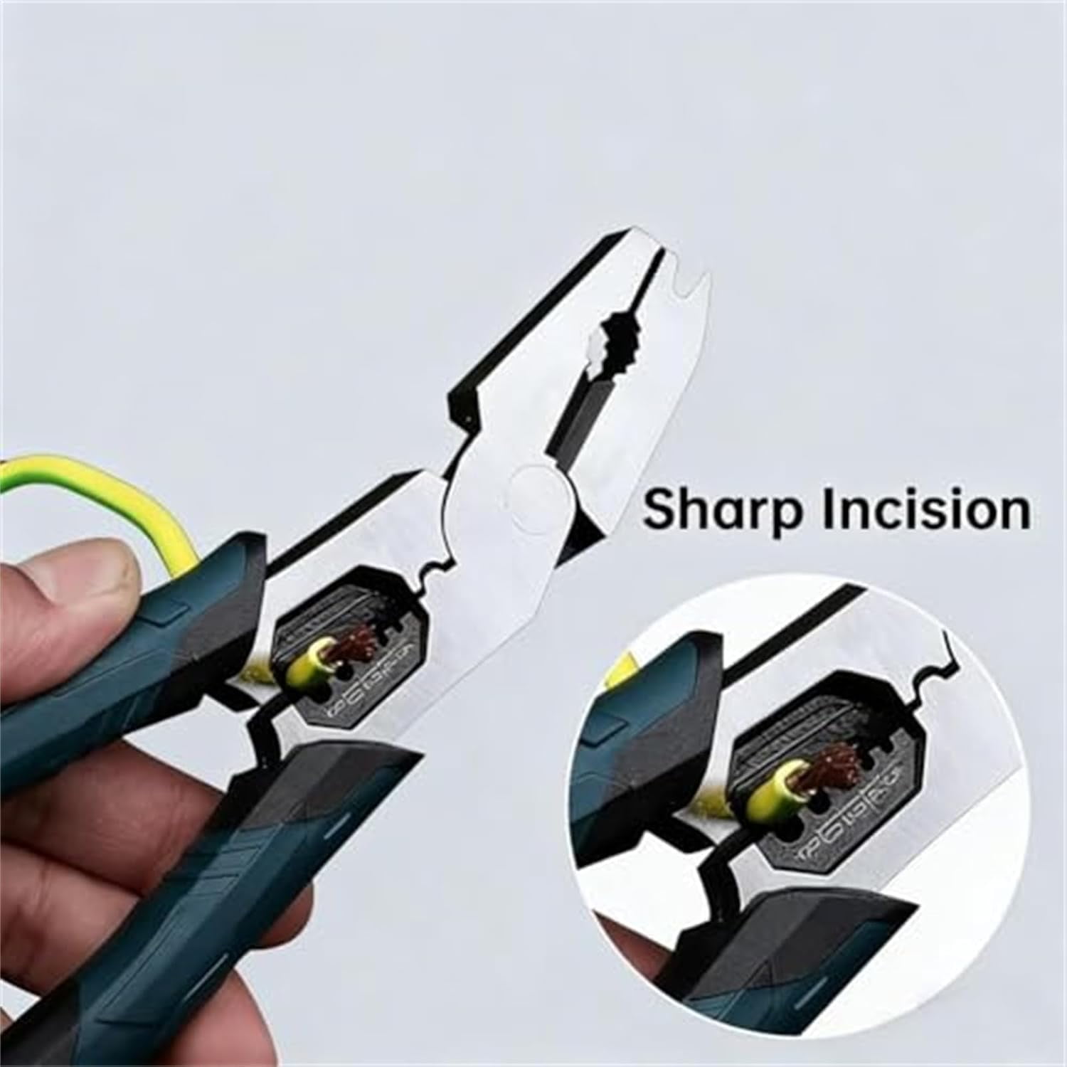 Industrial-Grade Multi-Function Cutting Pliers with Nail Puller, Wire Cutter/Stripper/Crimper, Compound Action Leverage Design for Home Repair, Construction, and DIY Tasks