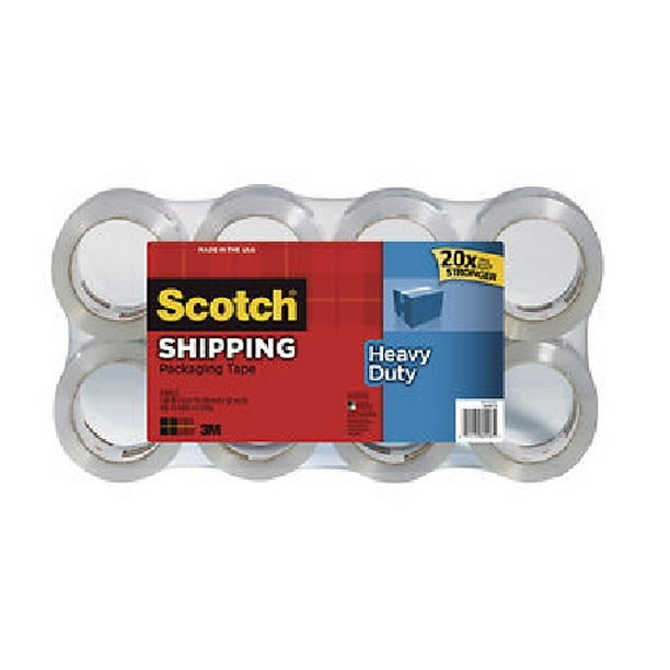 Scotch HeavyDuty Shipping Packaging Tape, 1 8/9 x 1,573 1/5, 8 pk