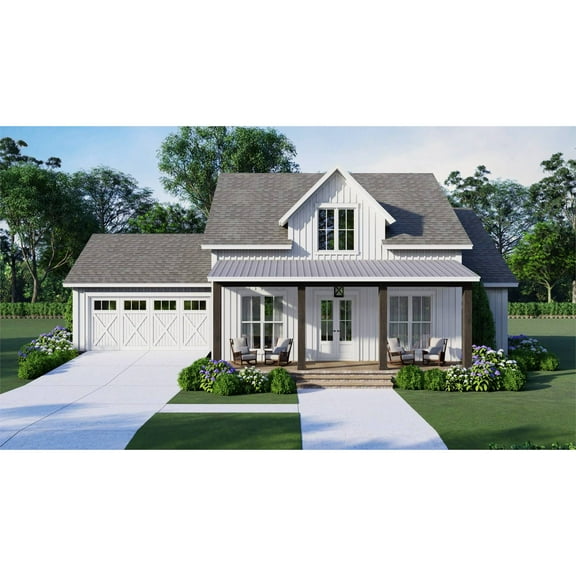 The House Designers: THD-4367 Builder-Ready Blueprints to Build a Cute Country Cottage House Plan with Crawlspace Foundation (5 Printed Sets)