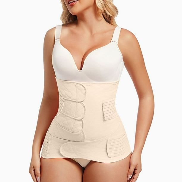 Conjunto de dos piezas para mujer, moldeador y reductor de cintura posparto con tirantes y blusa moldeadora.