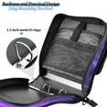 thumbnail image 5 of Water-Resistant 3-Ring Binder Organizer with Multiple Pockets Zipper Binder Bag for Office Purple Neon Waterfall, 5 of 8