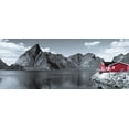 thumbnail image 2 of Frank, Assaf 14x8 Black Ornate Wood Framed with Double Matting Museum Art Print Titled - Fishing huts on the waterfront, Lofoten, Norway, 2 of 4