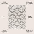 thumbnail image 3 of JONATHAN Y LONDON SHAG 8 x 10 Area Rug, Soller Diamond Trellis - Beige/Dark Gray, SHG103A-8, 3 of 10