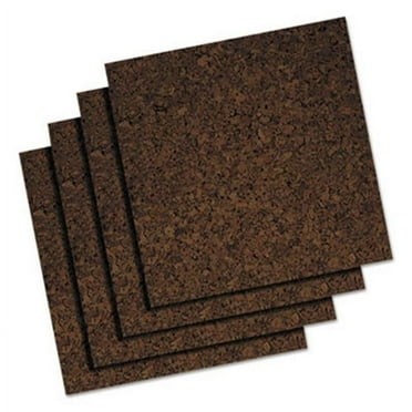 12 x 12 in. Cork Tile Panels, Dark Brown - 4 per Pack