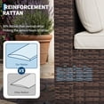 thumbnail image 3 of 7-Piece Outdoor Patio Furniture Set, All-Weather Waterproof Wicker Patio Furniture with Removable Cushions, Modern Gray Conversation Set for Poolside, Garden, and Backyard, Brown Vine+Beige Cushion, 3 of 8