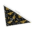 thumbnail image 3 of Naloa Hohey Bee Golden Embroidery Dog Bandanas 1PC Washable Triangle Dog Scarfs Premium Durable Fabric, for Small Medium Large Dogs and Cats, 3 of 6