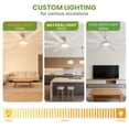 thumbnail image 4 of EDTara Indoor/Outdoor 72 Inch Ceiling Fan, Features Remote, 3 Cct Light Settings, 8 Blades, and 6-Speed Reversible Dc Motor, 4 of 7