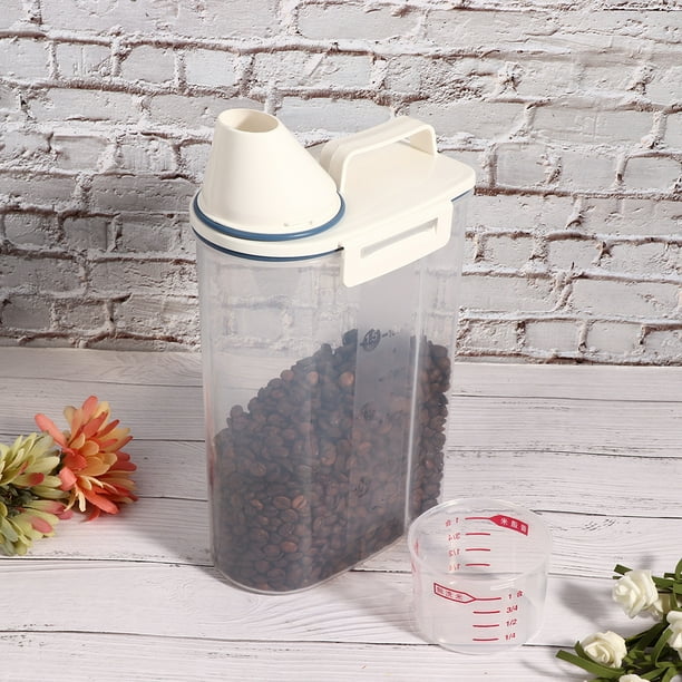 Cubo De Taza Medidora, Contenedor De Alimentos Para Mascotas, Cubo Sellado Para Alimentos, Caja De Almacenamiento De Alimentos Para Mascotas, Gatos Y Perros OTVIAP Moistureproof Dog Food Container