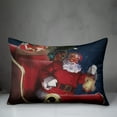 thumbnail image 3 of Creative Products Santa In Sleigh Painting 20 x 14 Spun Poly Pillow, 3 of 3