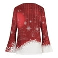 thumbnail image 5 of Christmas Long Sleeve Shirts for Women Snowflake Print Shirts Casual V Neck Long Sleeve Shirts Loose Fit Tunic Tops on Womens Sweatshirt, 5 of 6