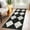 Black, variant on 2x6 Washable Checkered Runner Rugs for Kitchen Entryway Bedroom Bedside Living Room Non Slip Modern Office Carpet Low Pile Neutral Soft Nursery Carpet Distressed Trellis Farmhouse Rug Green
