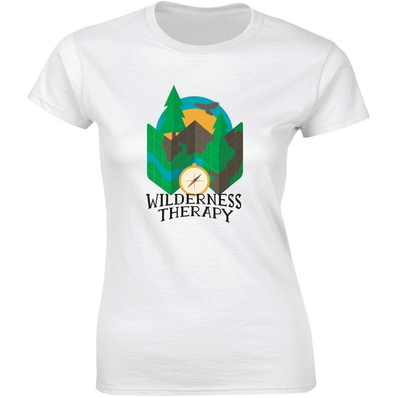 Wilderness Therapy With Compass And Earth Image for Women T-Shirt