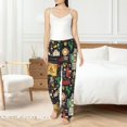thumbnail image 4 of Pajama Pants Women - Stamp Pattern Italian Soft Breathable Sleep & Lounge Pants for Women, Comfy Casual Pj Pants Bottoms with Pockets, 4 of 7
