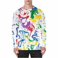 thumbnail image 2 of VBVC Men's UPF 50+ Long Sleeve Rash Guard T-Shirt,Colorful Swirl Quick Dry Lightweight Swim Shirt For Men,Multicolor,S-5XL, 2 of 5